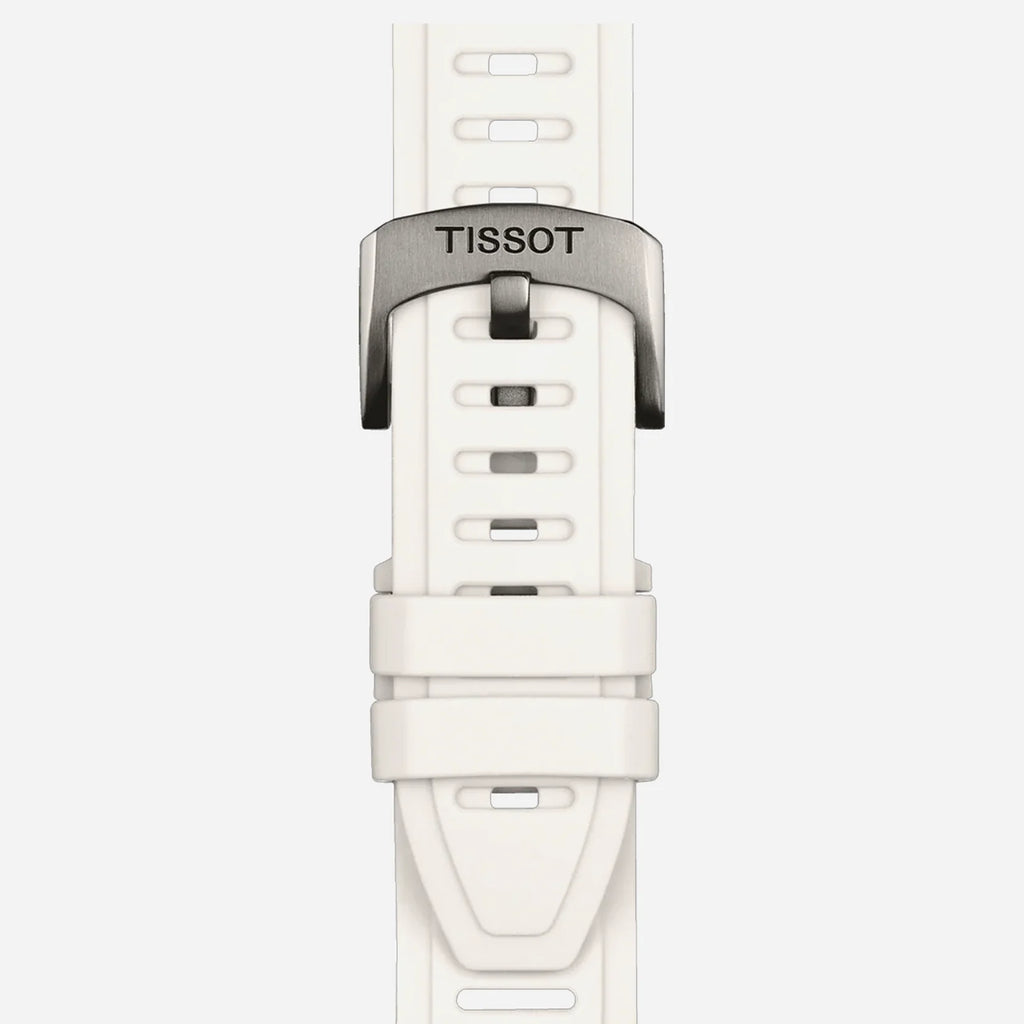 Tissot T-Touch Connect Sport Black Dial 43.75mm White Silicone Strap Watch