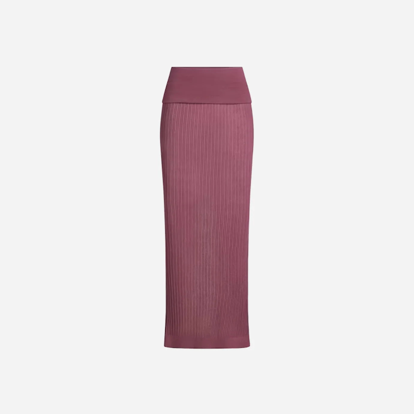 SKIMS Sheer Knit Foldover Long Skirt Beet