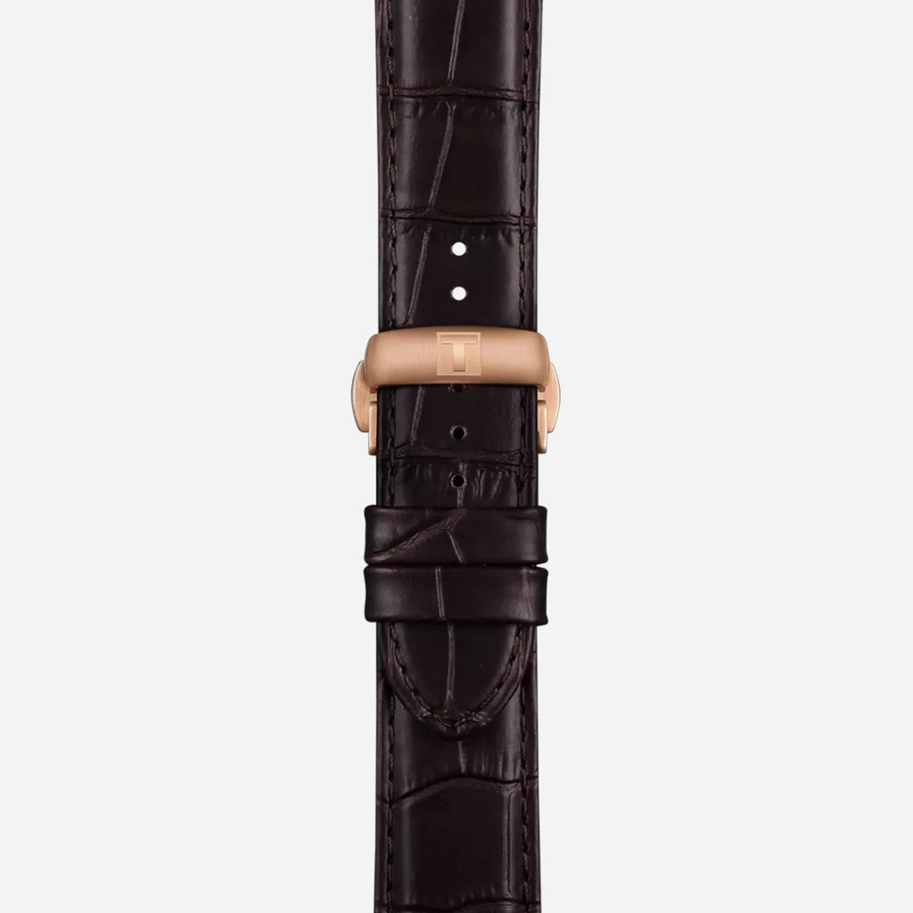 Tissot Chemin Des Tourelles Brown Dial 42mm Automatic Chronograph Watch