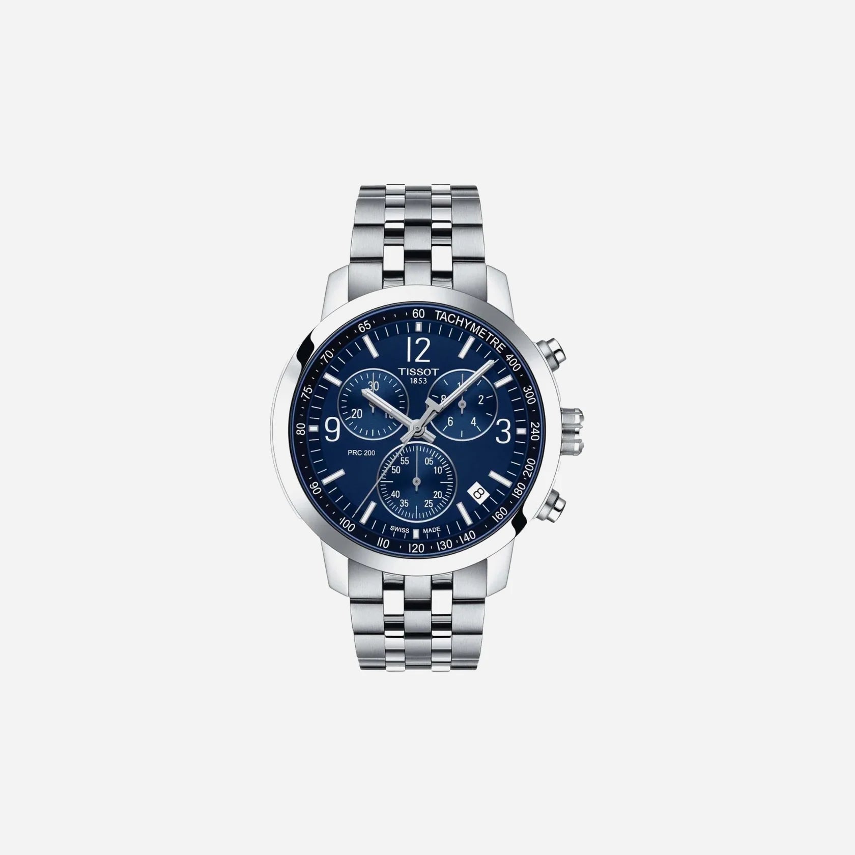 Tissot PRC 200 Chronograph Blue Dial Stainless Steel Bracelet 42mm