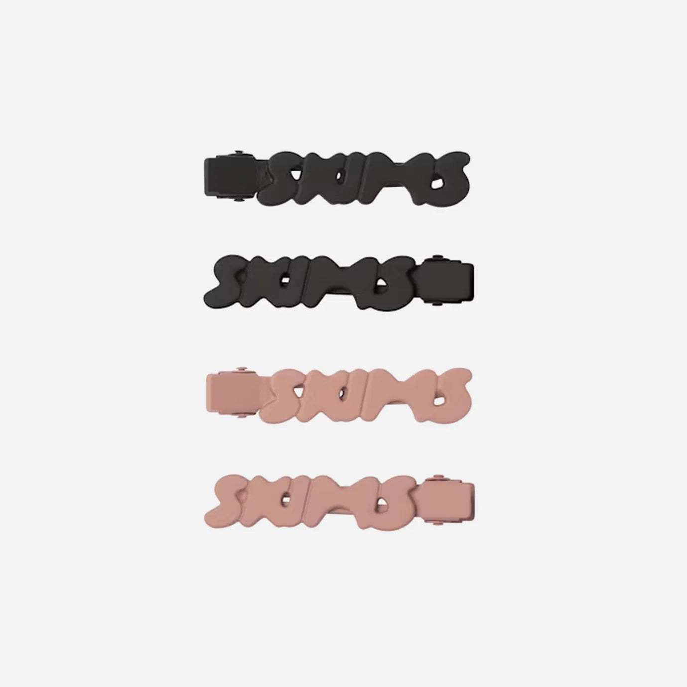 Skims Matte Logo No-Crease Hair Clip 4-Pack