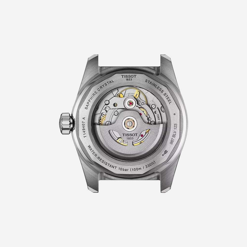 Tissot PR516 Powermatic 80 Black Dial 40mm Light Brown Leather Strap Automatic Watch