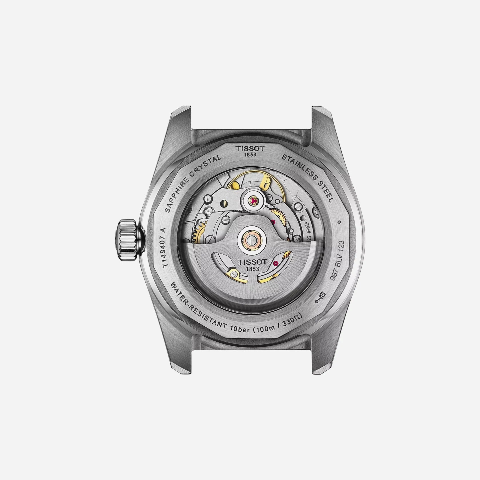 Tissot PR516 Powermatic 80 Black Dial 40mm Light Brown Leather Strap Automatic Watch