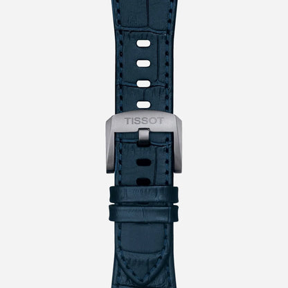 Tissot PRX Blue Dial 40mm Stainless Steel Quartz Watch with Leather Strap