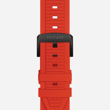 Tissot T-Race Red Silicone Strap Dark Grey Dial 45mm Quartz Chronograph Watch