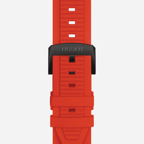 Tissot T-Race Red Silicone Strap Dark Grey Dial 45mm Quartz Chronograph Watch