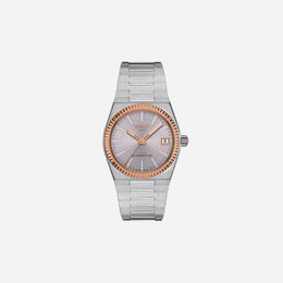 Tissot PRX Powermatic 80 Grey Dial 35mm Stainless Steel Steel & 18K Gold Bezel Automatic Watch