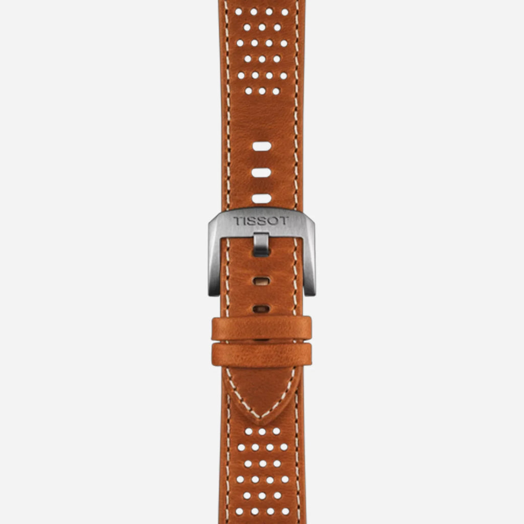 Tissot PR516 Powermatic 80 Black Dial 40mm Light Brown Leather Strap Automatic Watch