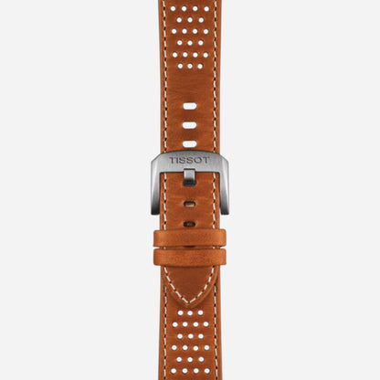Tissot PR516 Powermatic 80 Black Dial 40mm Light Brown Leather Strap Automatic Watch