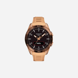 Tissot T-Touch Connect Sport Black Dial 43.75mm Nude Silicone Strap Watch