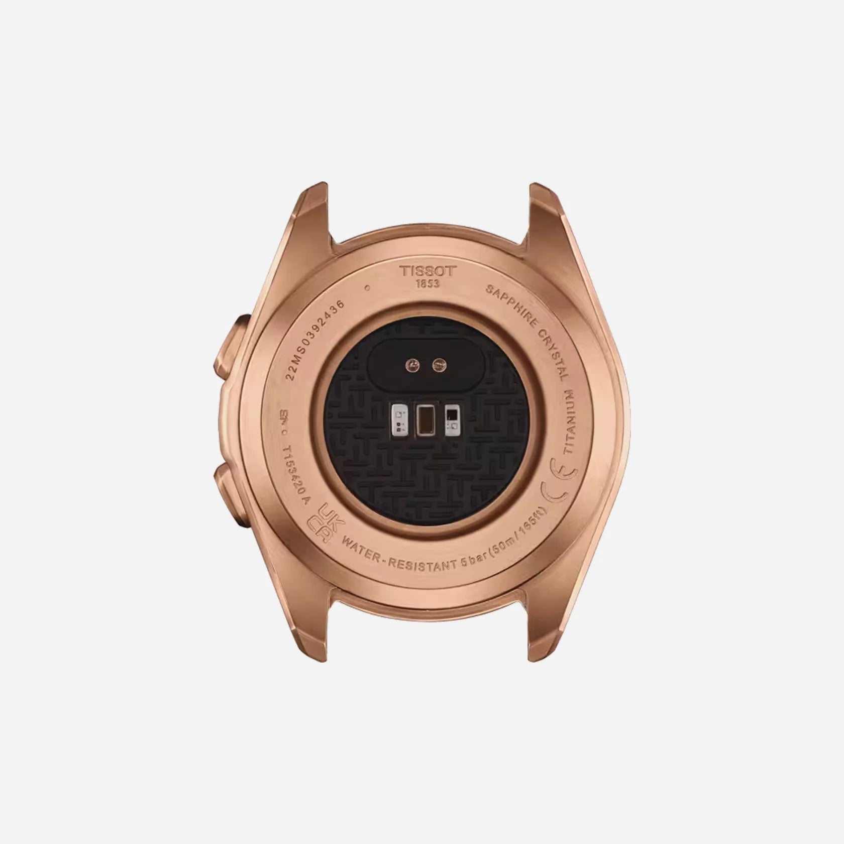Tissot T-Touch Connect Sport Black Dial 43.75mm Nude Silicone Strap Watch