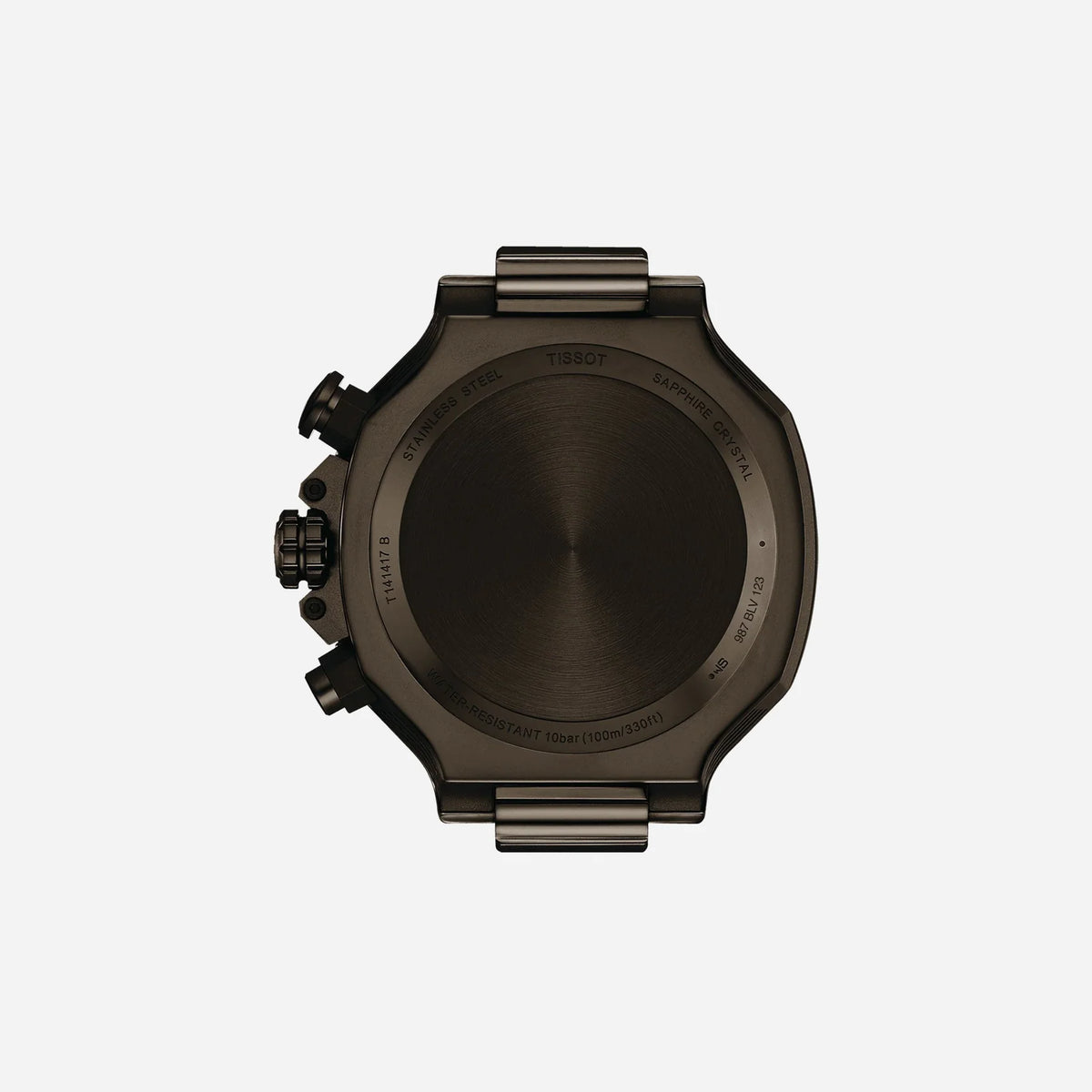 Tissot T-Race Dark Grey Dial 45mm Green Silicone Strap Quartz Chronograph Watch