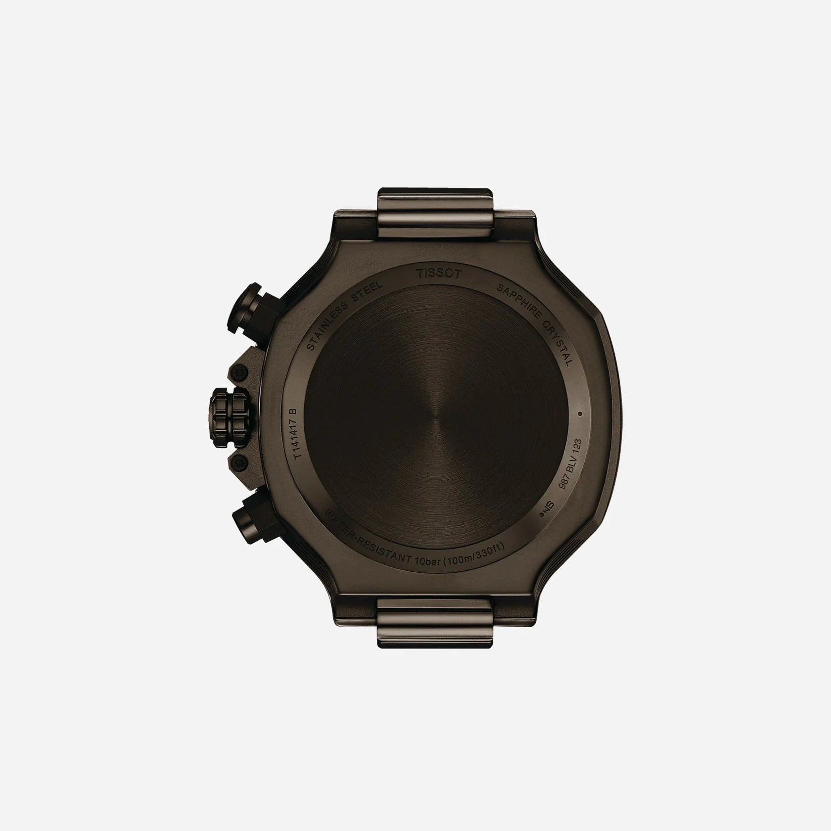 Tissot T-Race Dark Grey Dial 45mm Green Silicone Strap Quartz Chronograph Watch