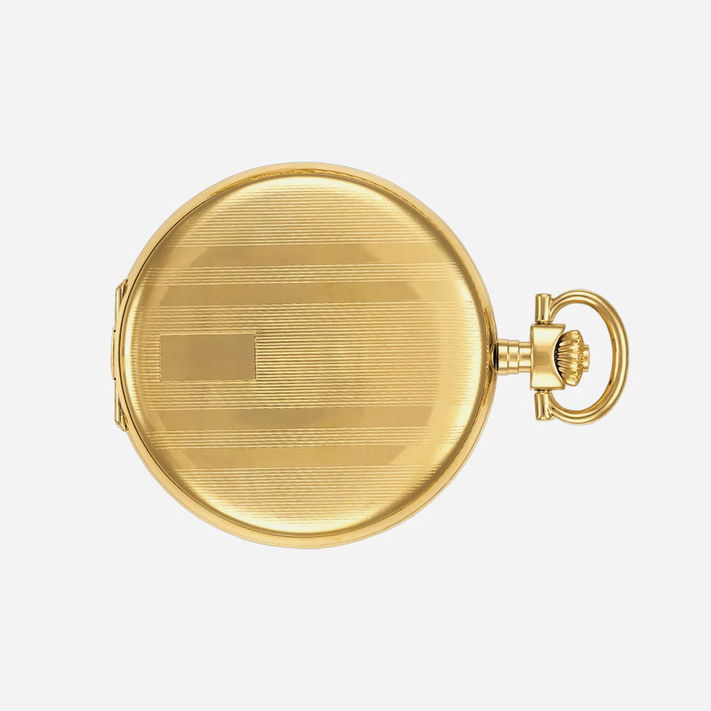 Tissot Savonnette White Dial 48.5mm Yellow Gold PVD Stainless Steel Pocket Watch