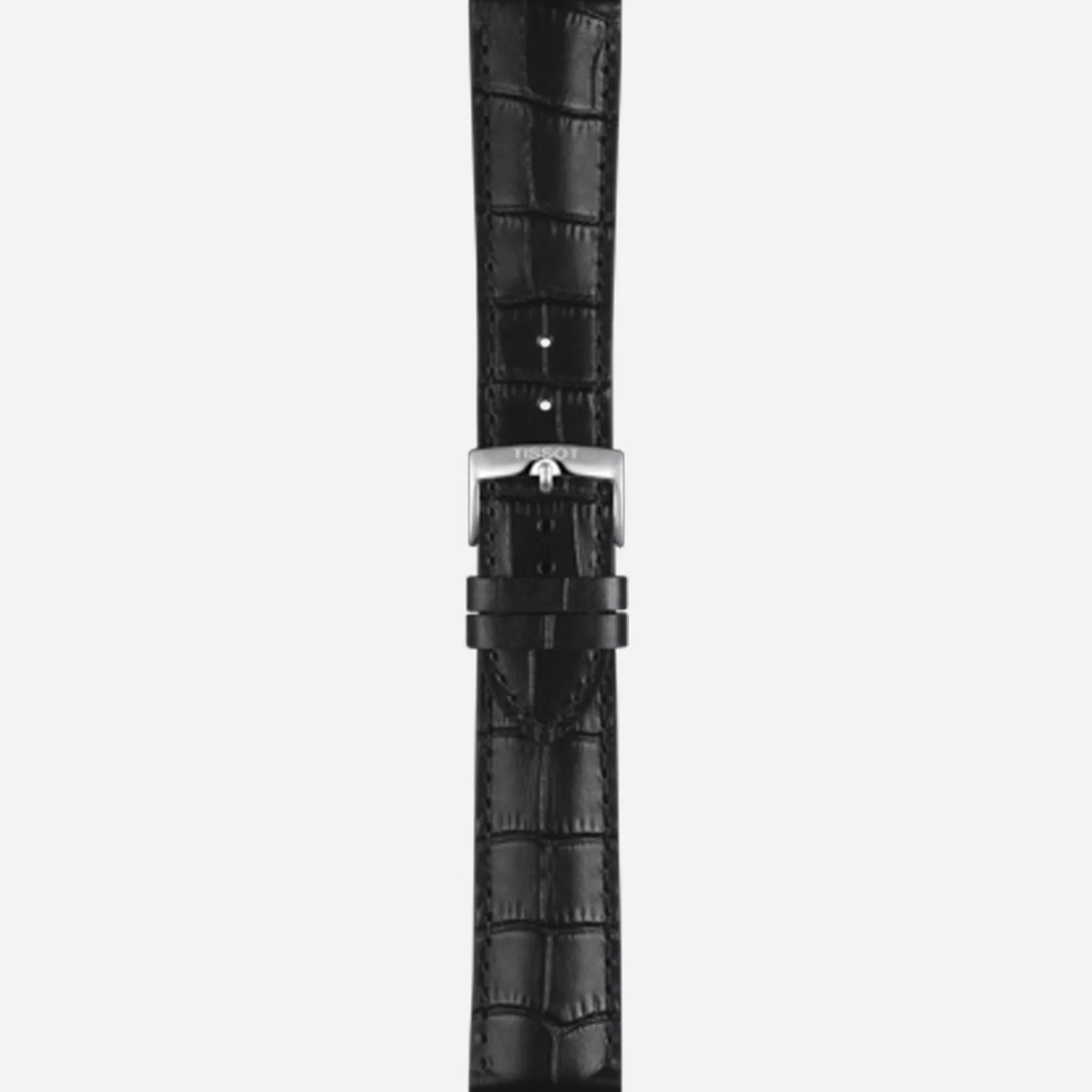 Tissot Excellence Silver Opalin Dial 40mm Black Leather Strap Watch