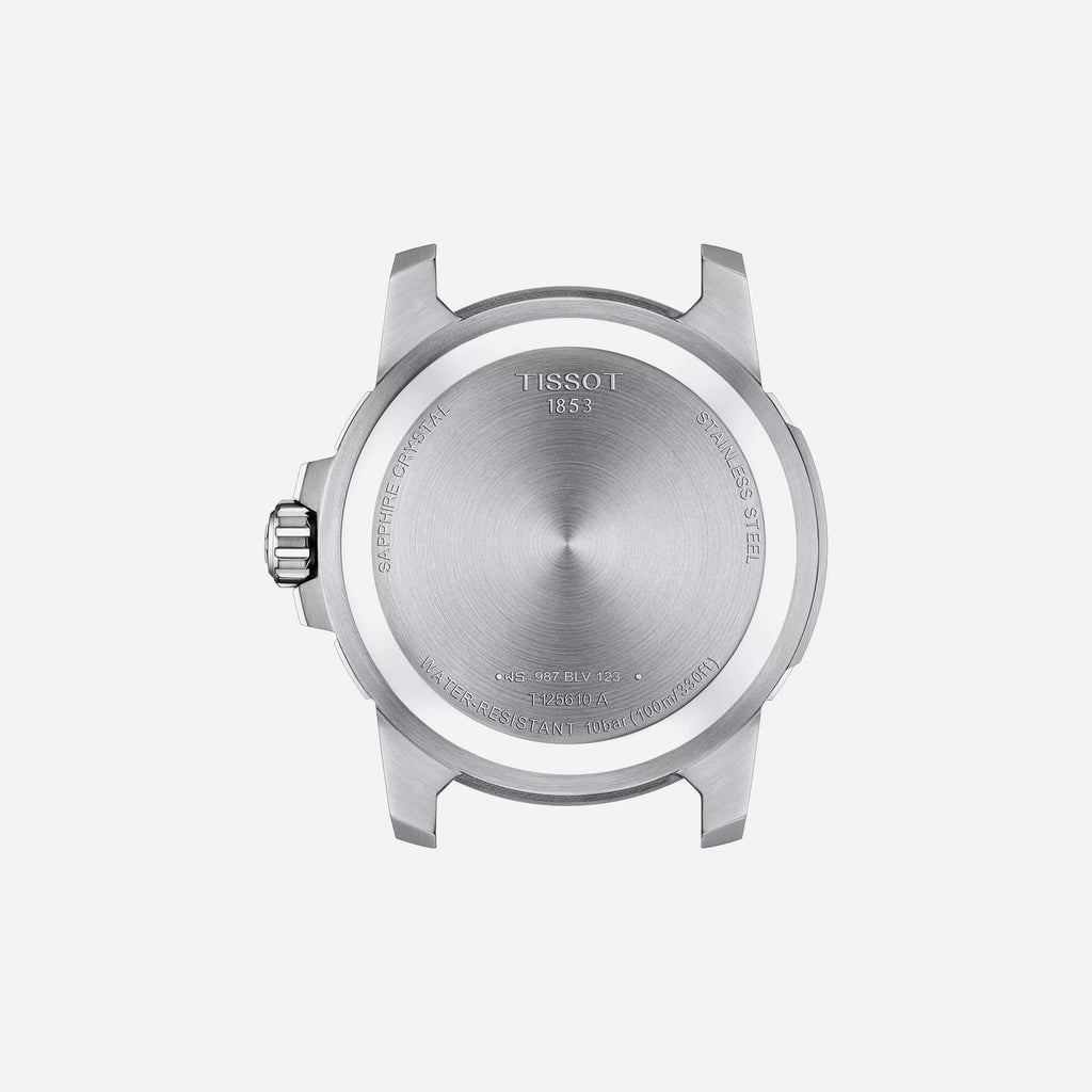 Tissot Supersport Gent Blue Dial Leather Strap 44mm Stainless Steel