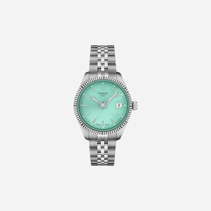 Tissot Ballade Light Green Dial 34mm Grey Stainless Steel Quartz Watch
