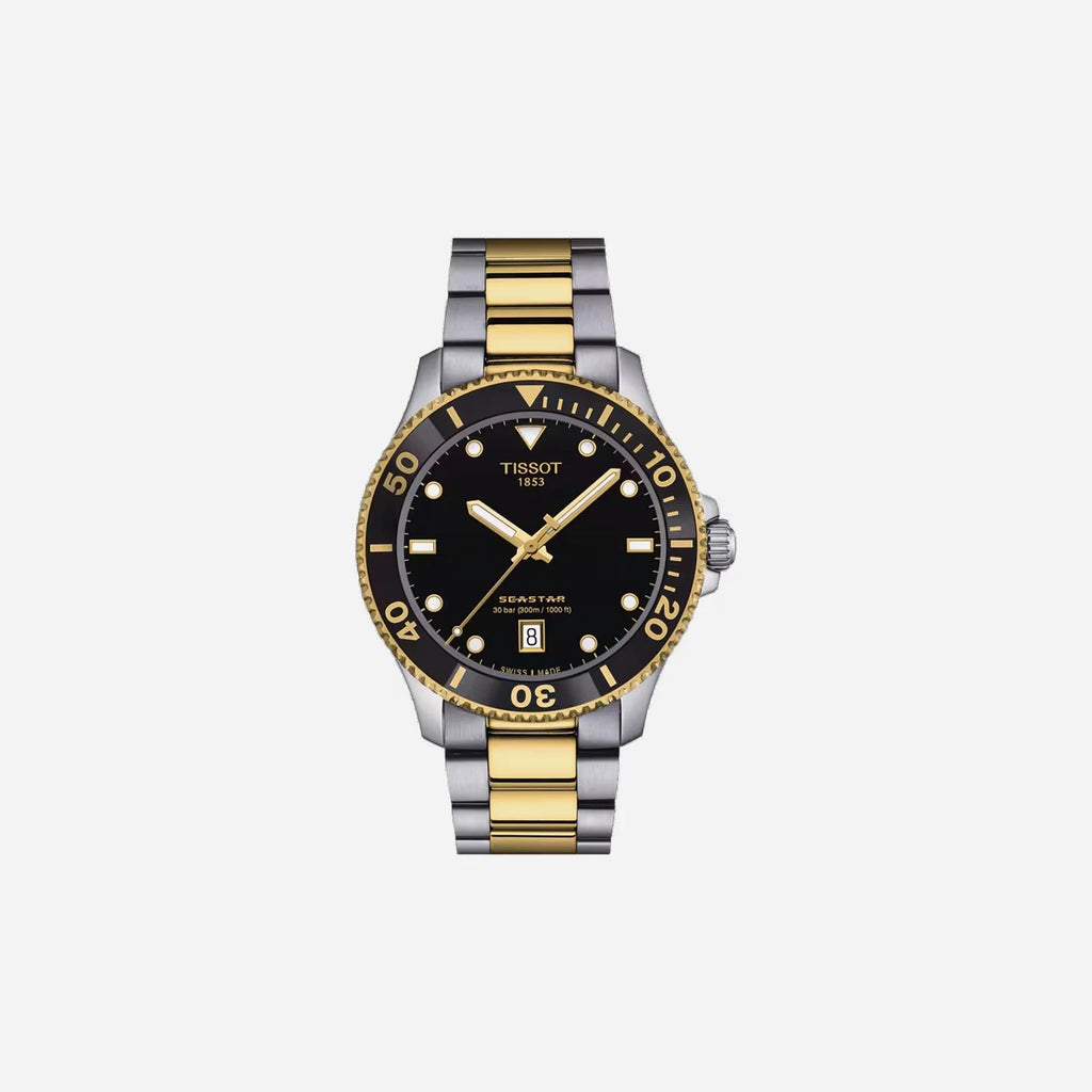 Tissot Seastar 1000 Quartz Two-Tone Black Dial 40mm