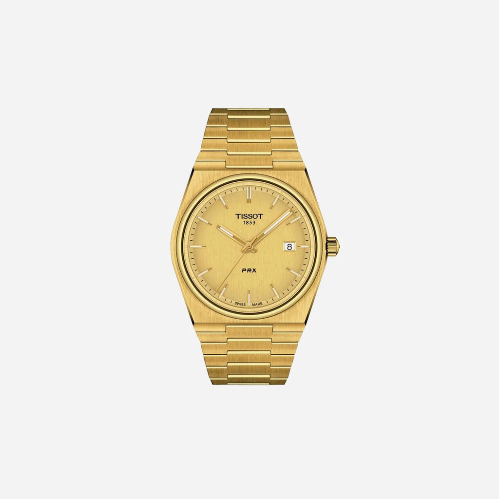 Tissot PRX Champagne Dial 40mm Yellow Gold PVD Stainless Steel Quartz Watch