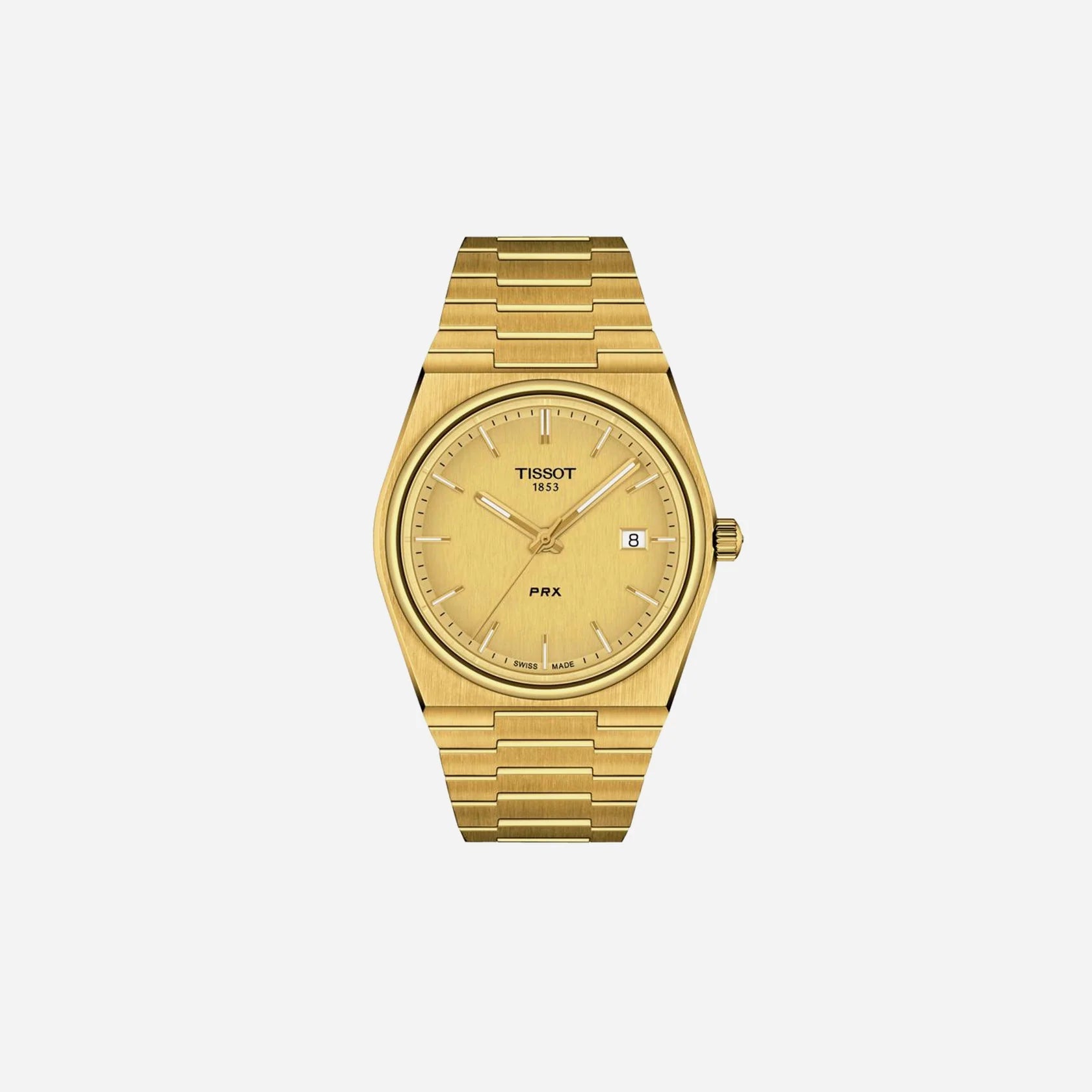 Tissot PRX Champagne Dial 40mm Yellow Gold PVD Stainless Steel Quartz Watch