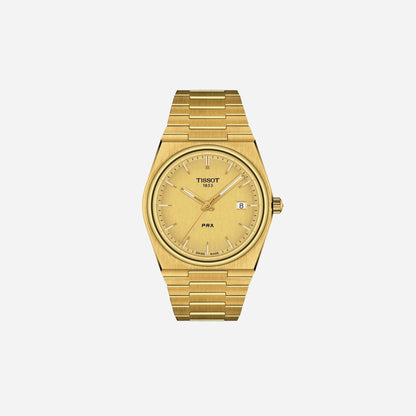 Tissot PRX Champagne Dial 40mm Yellow Gold PVD Stainless Steel Quartz Watch