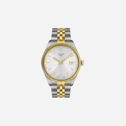Tissot Ballade 40mm Silver Dial Grey Yellow Gold PVD Stainless Steel Watch