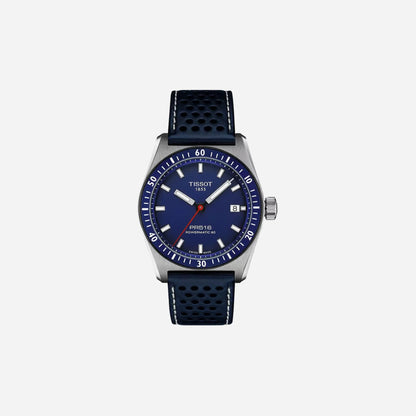 Tissot PR516 Powermatic 80 Blue Dial 40mm Blue Leather Strap Automatic Watch