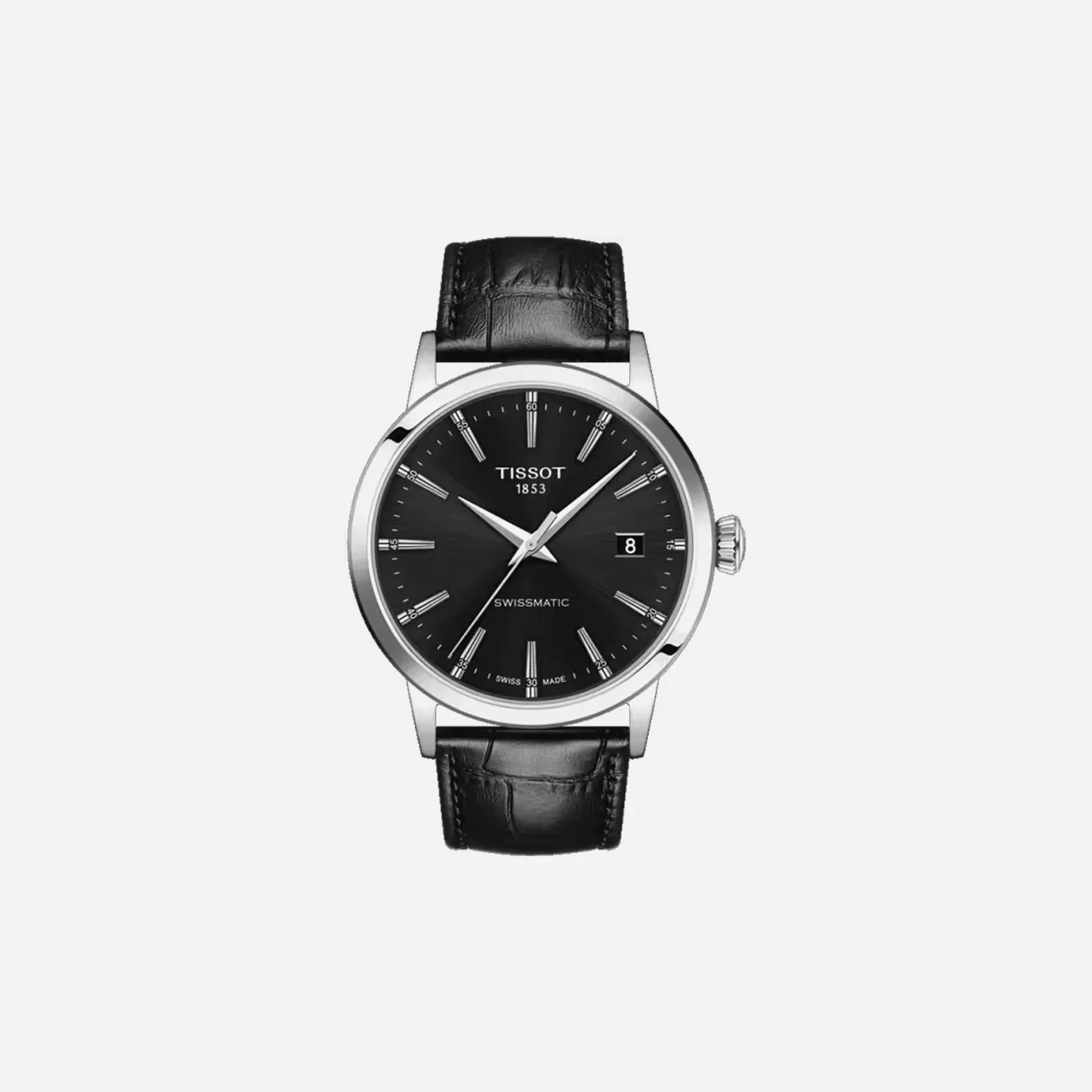 Tissot Classic Dream Swissmatic Black Dial 42mm Leather Strap Automatic Watch