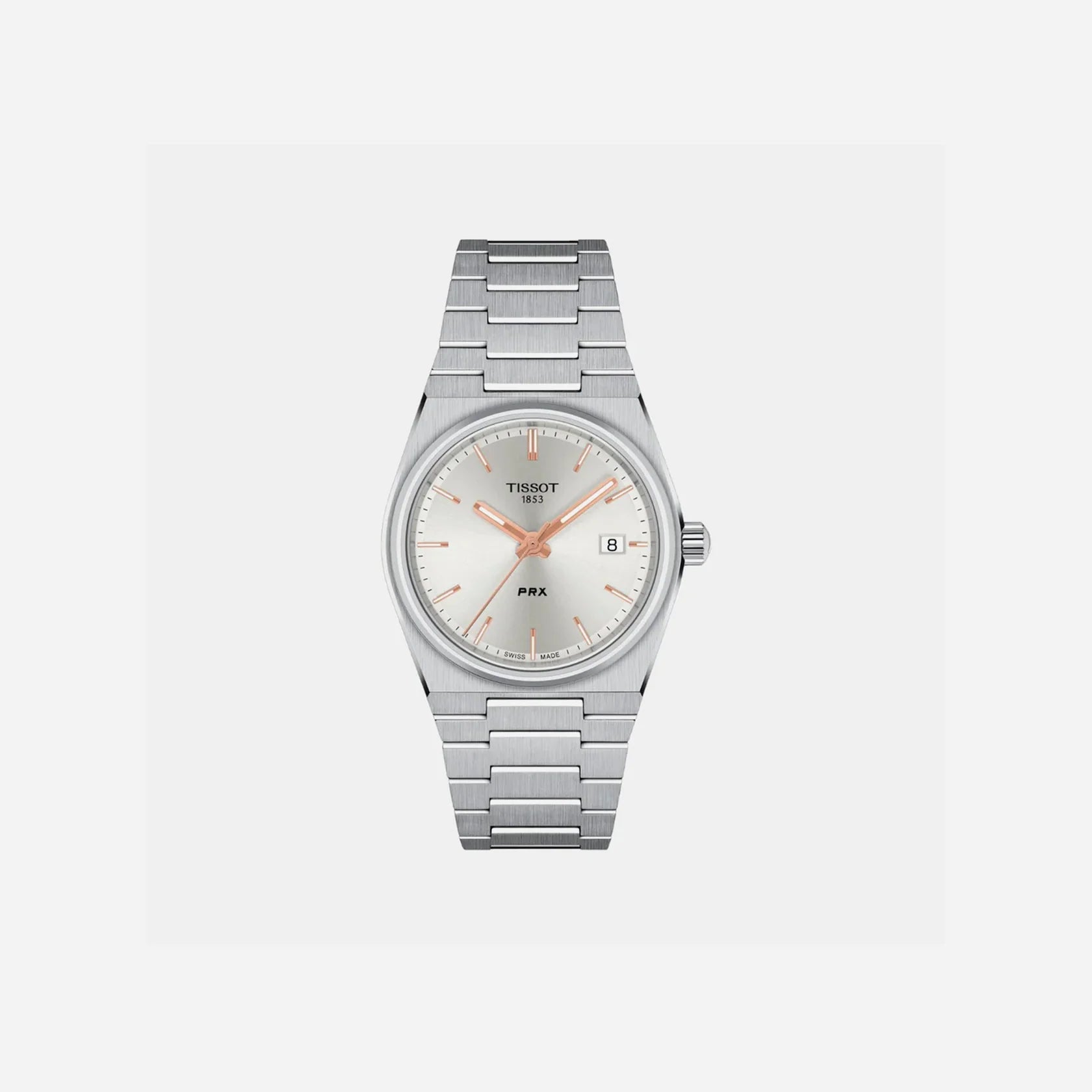 Tissot PRX 35mm Silver Dial Grey Stainless Steel Quartz Watch