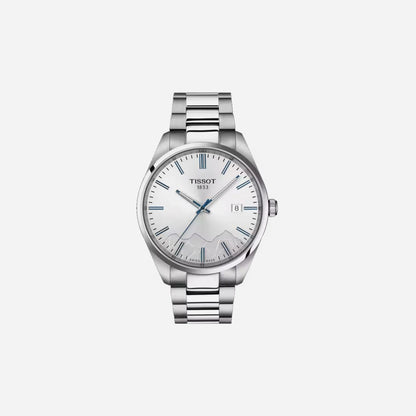 Tissot PR 100 Jungfraubahn Quartz Silver Dial 40mm Grey Stainless Steel Bracelet Watch