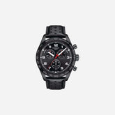 Tissot PRS 516 Chronograph Quartz Black Dial 45mm Leather Strap Watch