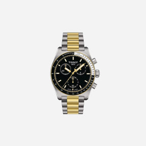 Tissot PR516 Chronograph Black Dial 40mm Grey and Yellow Gold PVD Bracelet Quartz Watch
