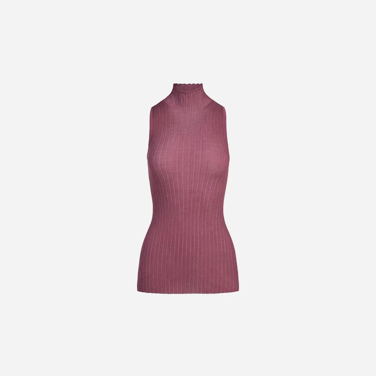 SKIMS Sheer Knit Mock Neck Tunic Beet