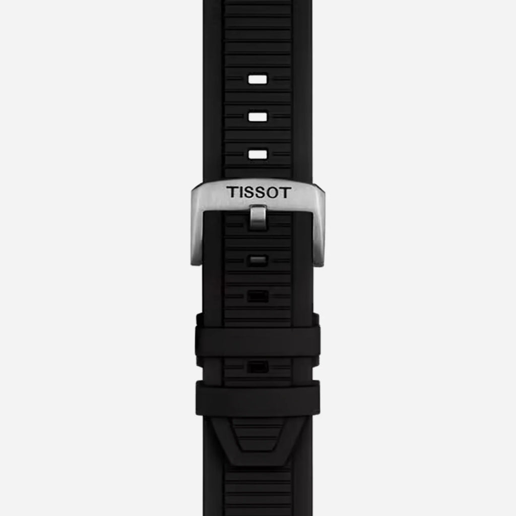 Tissot T-Race MotoGP Black Silicone Strap Transparent Dial 45mm Automatic Chronograph Watch (2025)