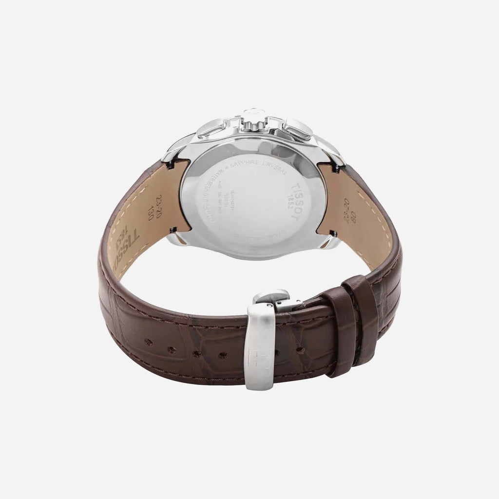 Tissot Couturier Chronograph Black Leather Strap 41mm