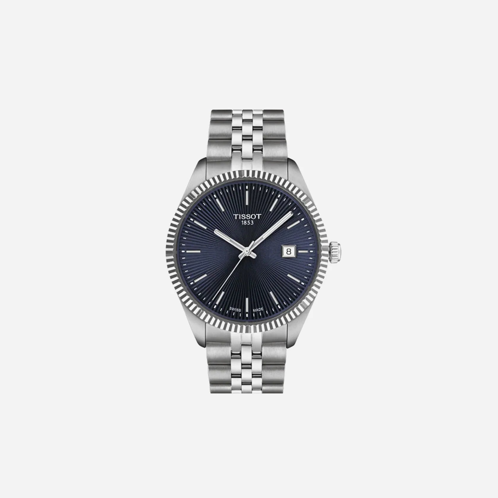Tissot Ballade 40mm Blue Dial Grey Strap Watch
