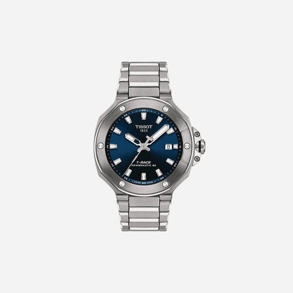 Tissot T-Race Powermatic 80 Blue Dial 41mm Stainless Steel Grey Strap Automatic Watch