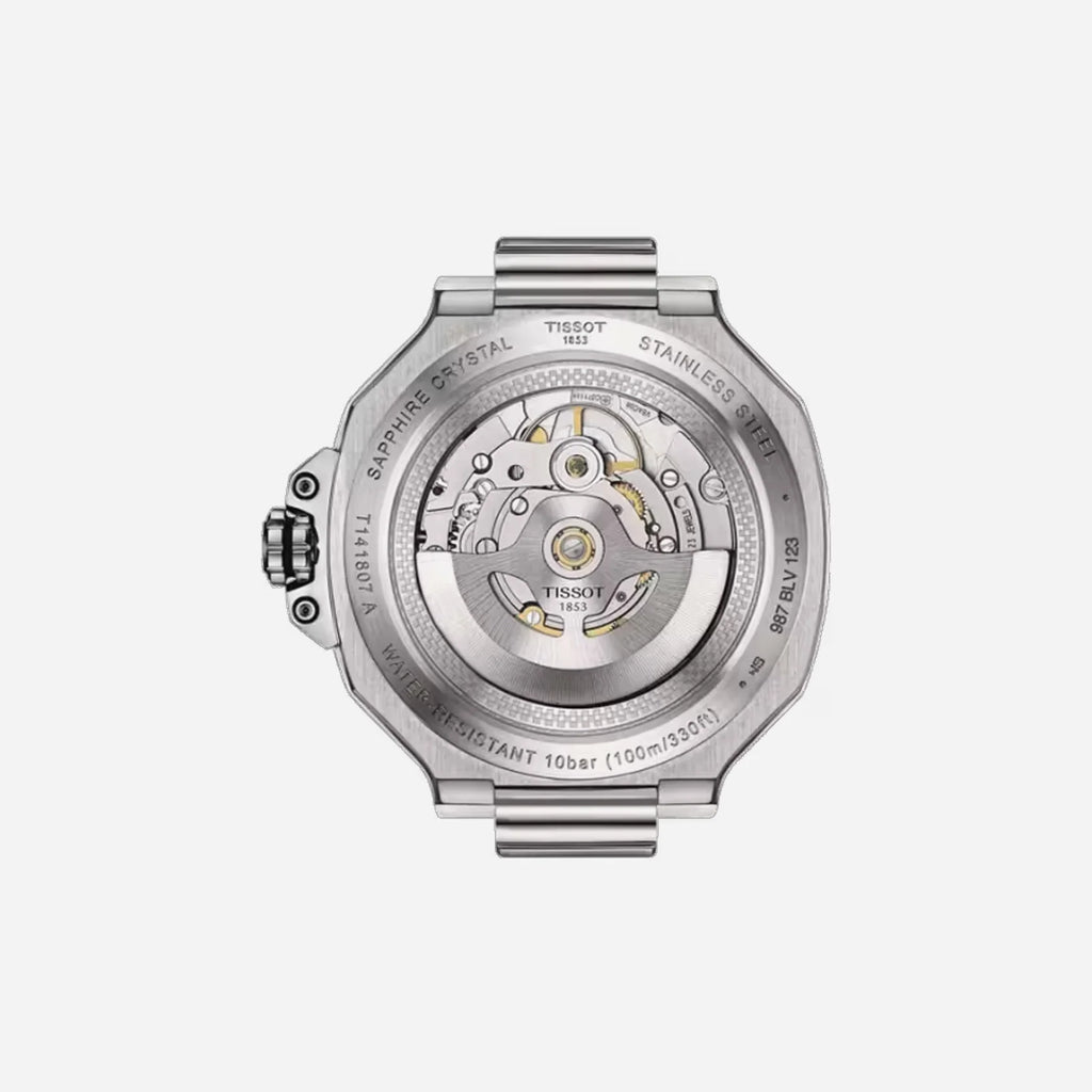 Tissot T-Race Powermatic 80 Blue Dial 41mm Stainless Steel Grey Strap Automatic Watch