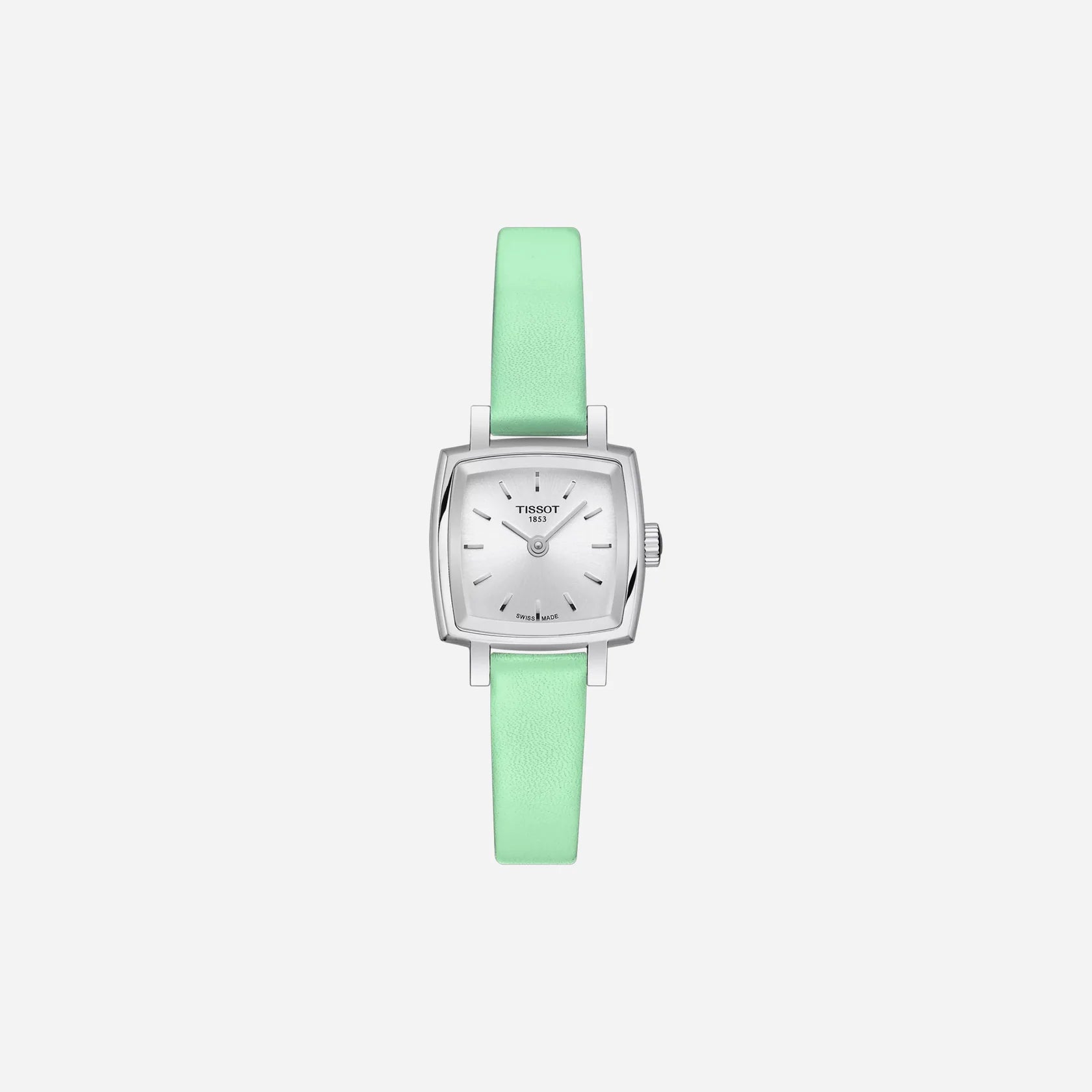 Tissot Lovely Square Silver Dial Leather Strap 20mm