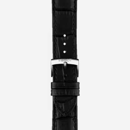 Tissot PR 100 Quartz Black Dial 40mm Black Leather Strap Watch
