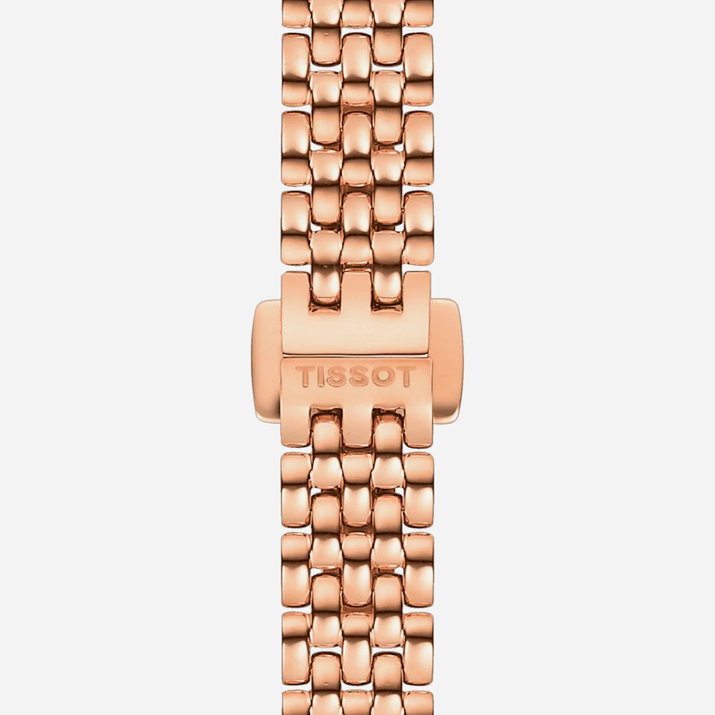 Tissot Lovely Square Gold PVD White Dial 20mm