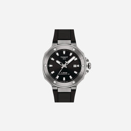 Tissot T-Race Powermatic 80 Black Dial 41mm Black Silicone Strap Automatic Watch