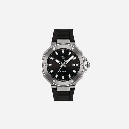 Tissot T-Race Powermatic 80 Black Dial 41mm Black Silicone Strap Automatic Watch