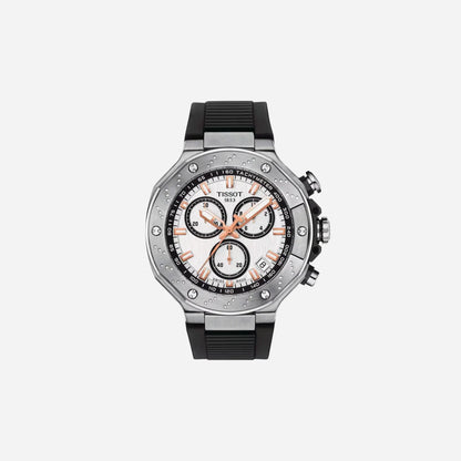 Tissot T-Race White Dial 45mm Silicone Quartz Chronograph Watch