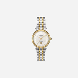 Tissot Carson Premium Automatic Lady Silver Dial Two-Tone Stainless Steel Bracelet 30mm