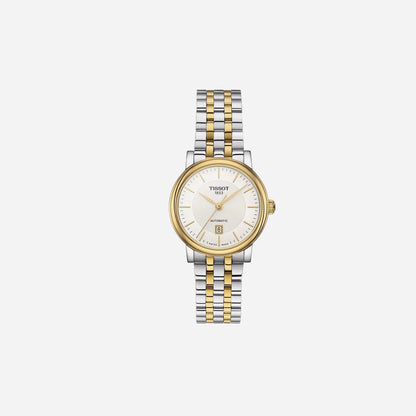 Tissot Carson Premium Automatic Lady Silver Dial Two-Tone Stainless Steel Bracelet 30mm
