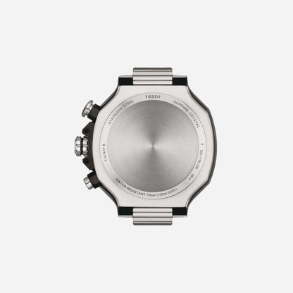 Tissot T-Race White Dial 45mm Silicone Quartz Chronograph Watch