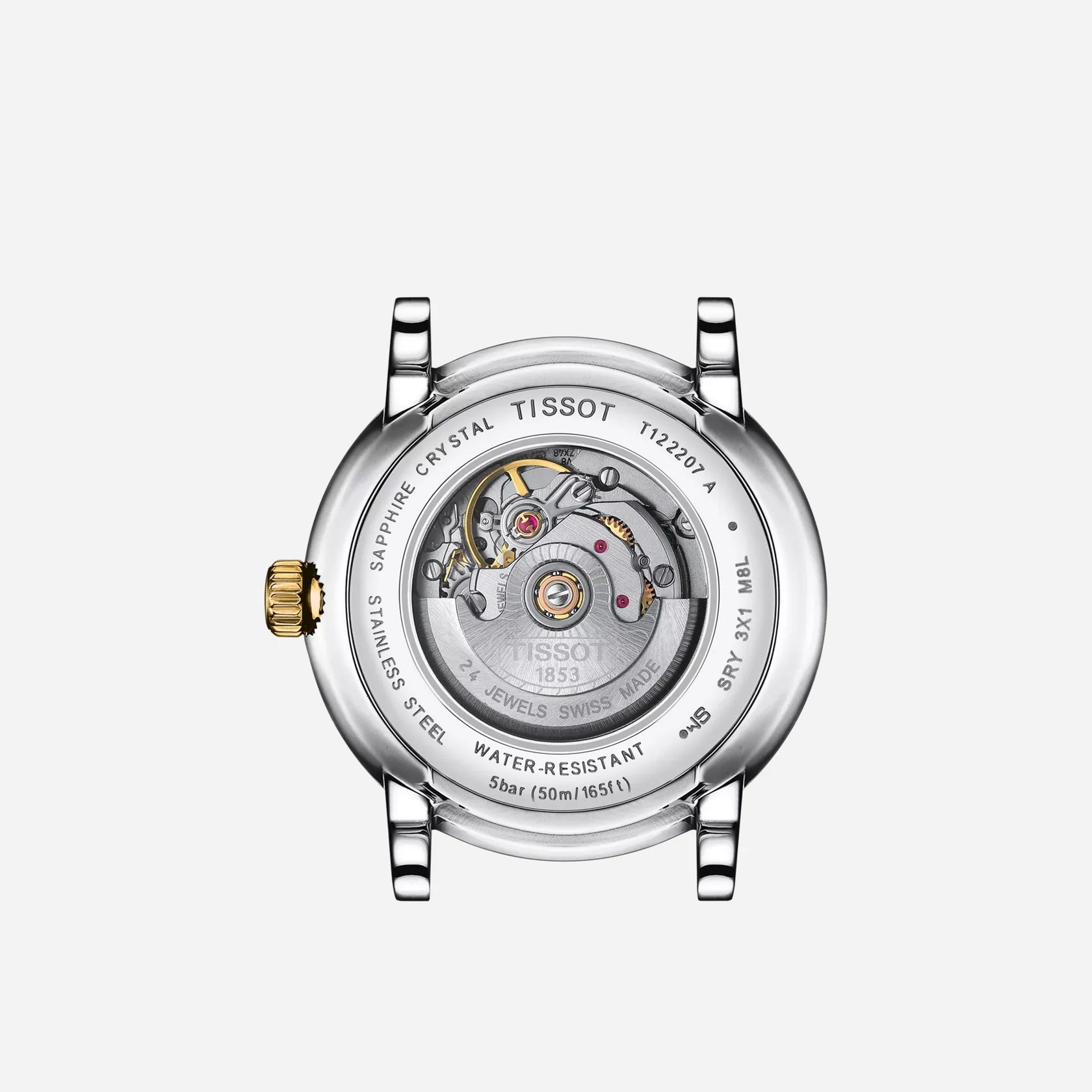 Tissot Carson Premium Automatic Lady Silver Dial Two-Tone Stainless Steel Bracelet 30mm
