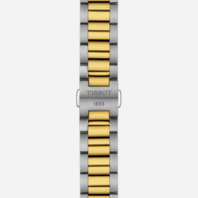 Tissot PR 100 Quartz Blue Dial 40mm Two-Tone Yellow Gold PVD Stainless Steel Bracelet Watch