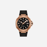 Tissot T-Race Powermatic 80 41mm Rose Gold PVD Case Black Dial Black Silicone Strap
